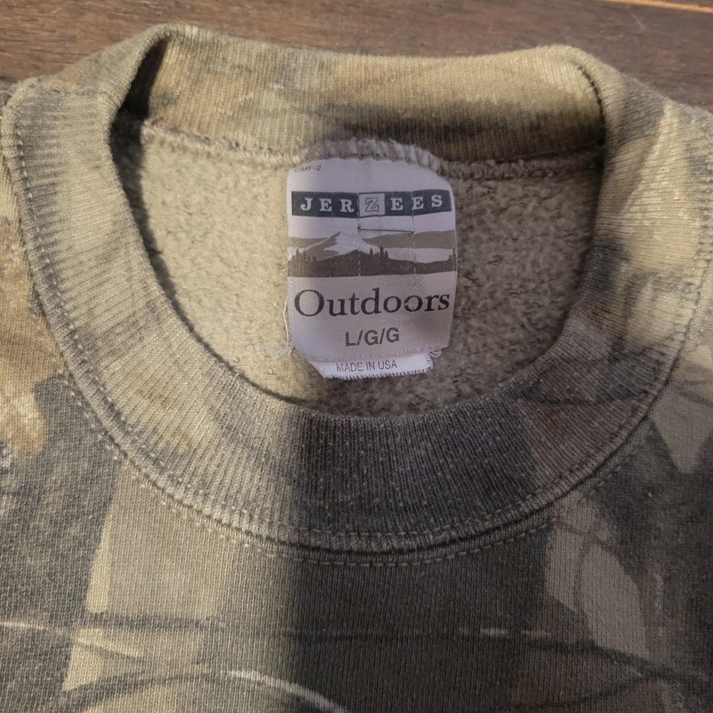 Vintage Realtree Jerzees Camo Sweatshirt Mens large Hunting Crewneck 90s - Picture 2 of 5